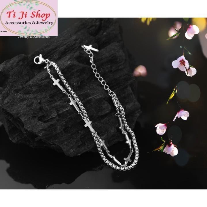 Lắc tay Thánh Giá 2 Tầng Siêu Độc Đáo