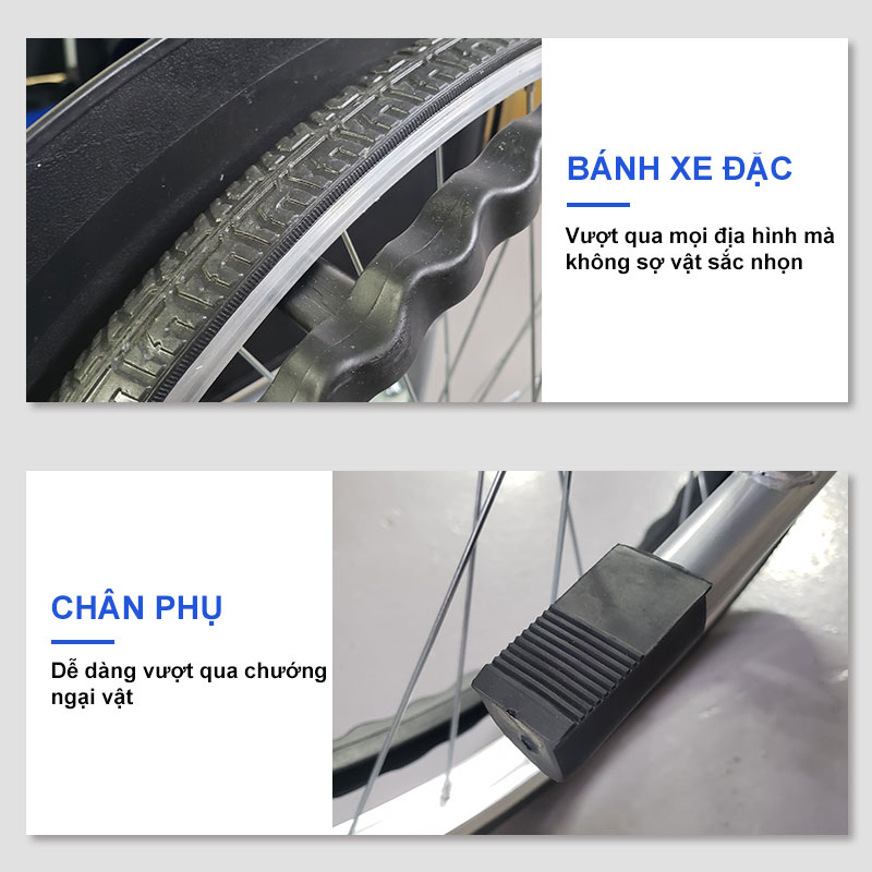 Xe lăn tiêu chuẩn cho người bệnh, người đi lại khó khăn - NIKITA S213-2