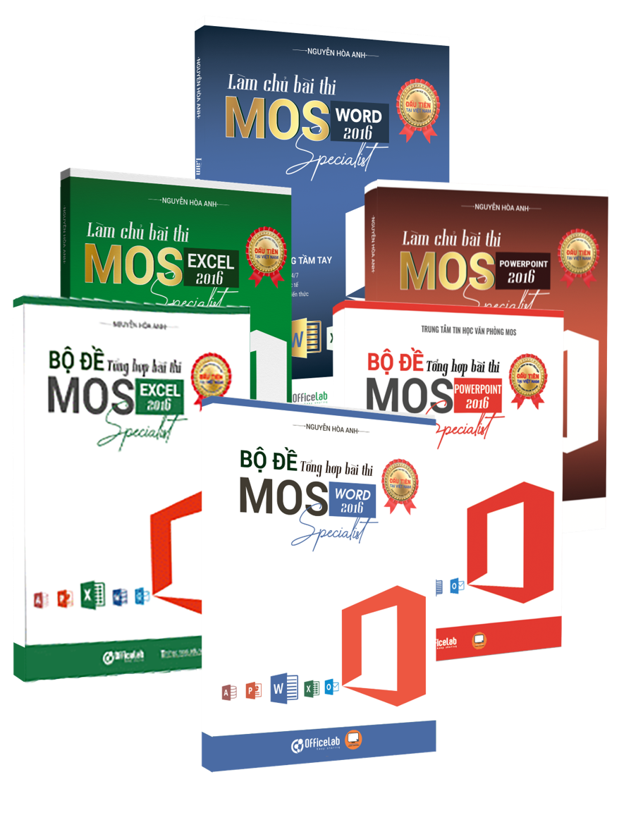 Combo Khóa ôn thi chứng chỉ MOS 3 môn Word, Excel, PowerPoint