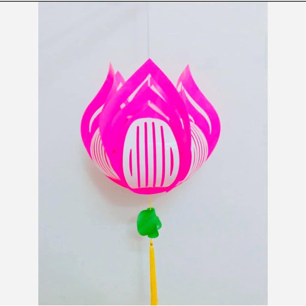Hoa sen Phật Đản- 2 cái- Hoa sen nhựa trang trí cổng chùa, đường phố, cafe, đèn lồng hoa sen