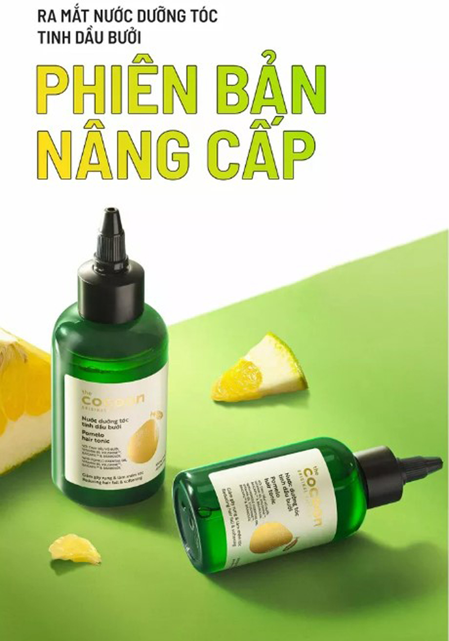 Nước dưỡng tóc tinh dầu bưởi ( pomelo hair tonic ) Cocoon 140ml thuần chay