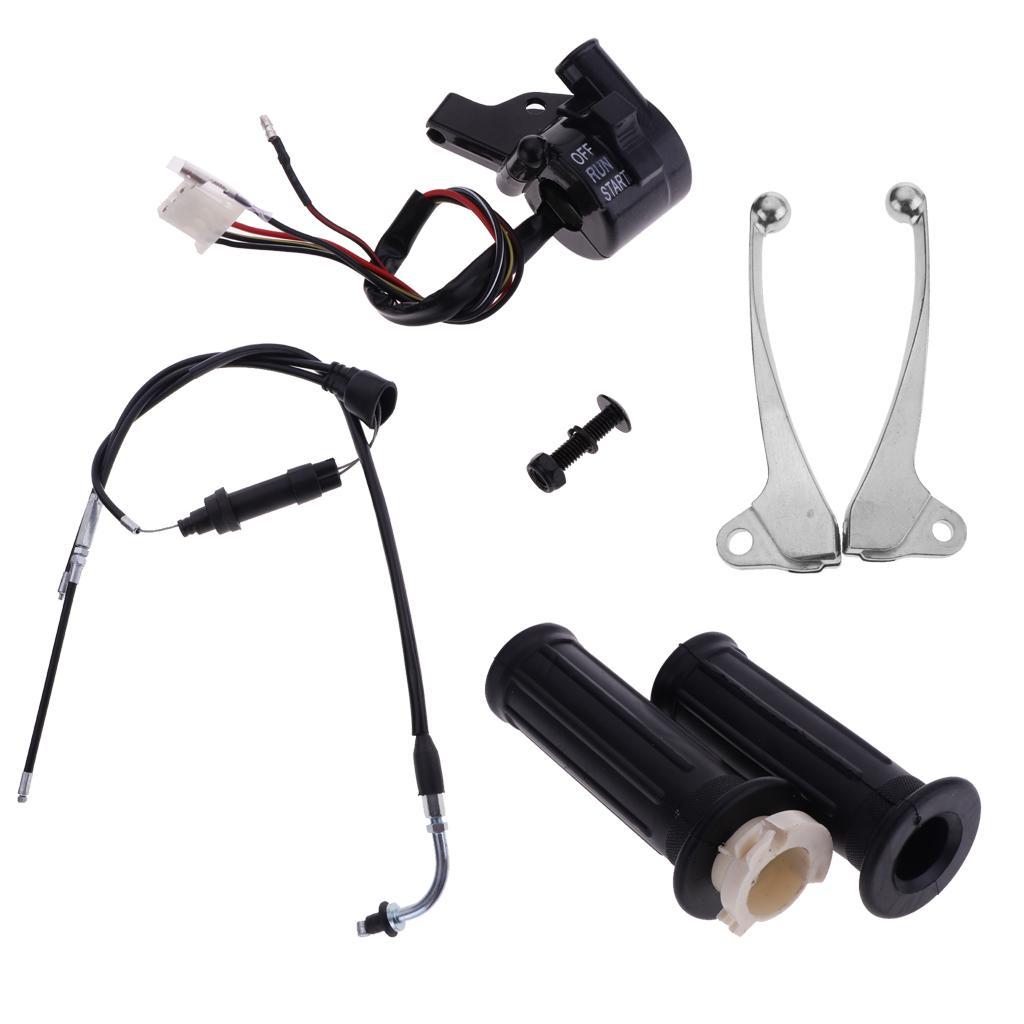 New Motorcycle Start Kill Switch Brake Levers with Cable Kit for  PW50