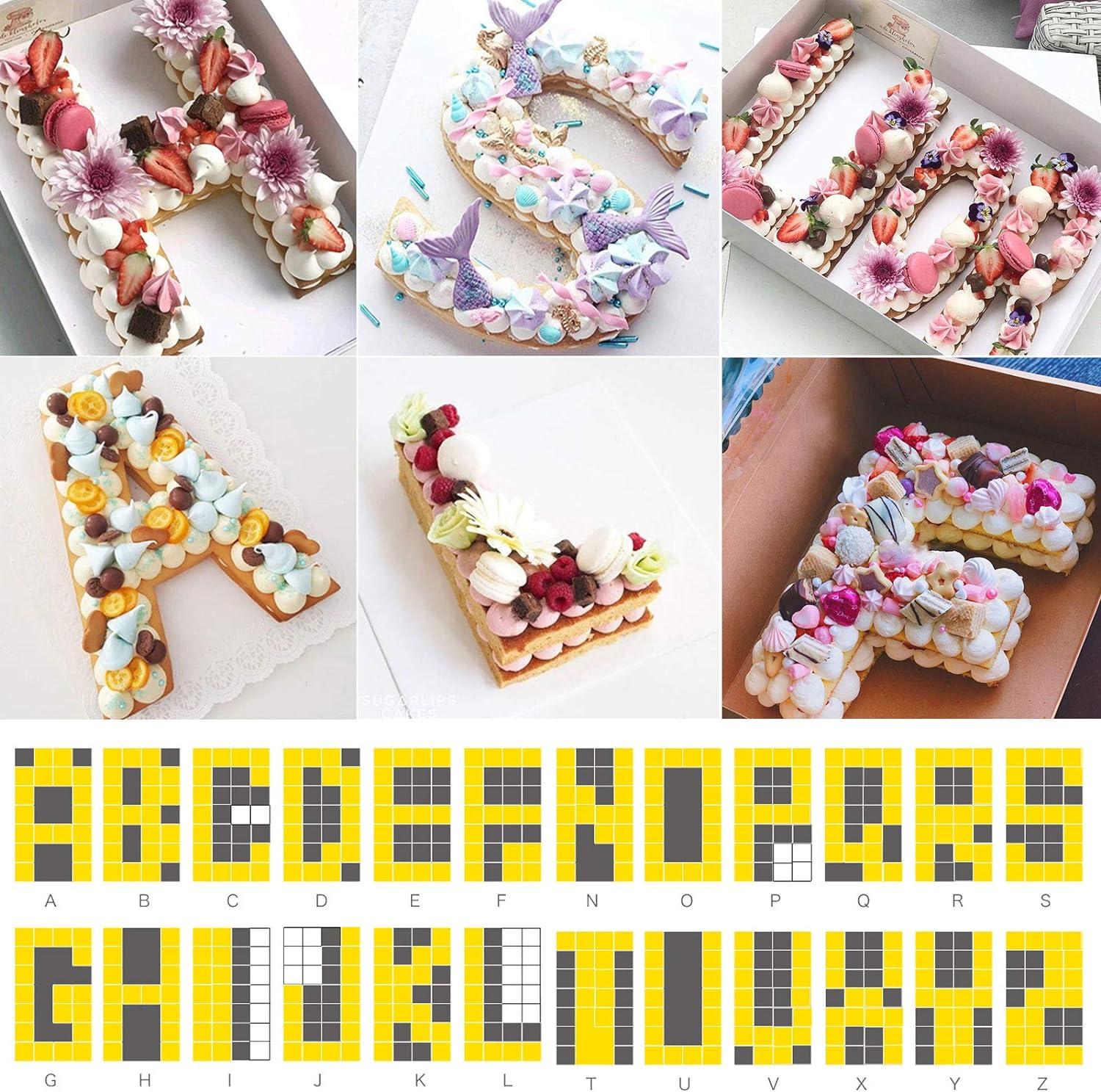 Khuôn Nướng Bánh Bằng Nhôm/Thiếc Chống Dính Có Thể Điều Chỉnh Cho Chữ Hoa Số Bảng Chữ Cái Bộ Khuôn Nướng Bánh Tự Làm Bộ Khuôn Cắt Bánh Quy Đám Cưới Sinh Nhật Lễ Rửa Tội