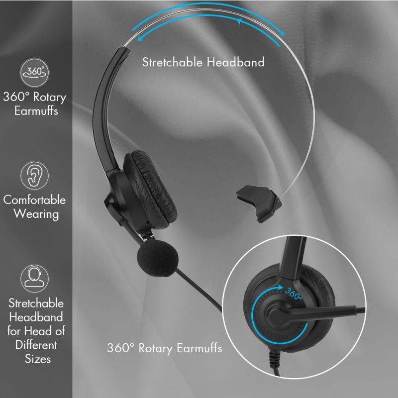 Trung Tâm Gọi Tai Nghe Có Micro 2.5Mm/3.5Mm Cắm Điện Thoại Tiếng Nói Interphone Tai Nghe Cho Máy Tính PC Chơi Game Tập điều Khiển