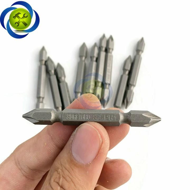 Mũi vặn vít 2 đầu PH1 Suretorq 1563-1001 PL màu xám dài 65mm