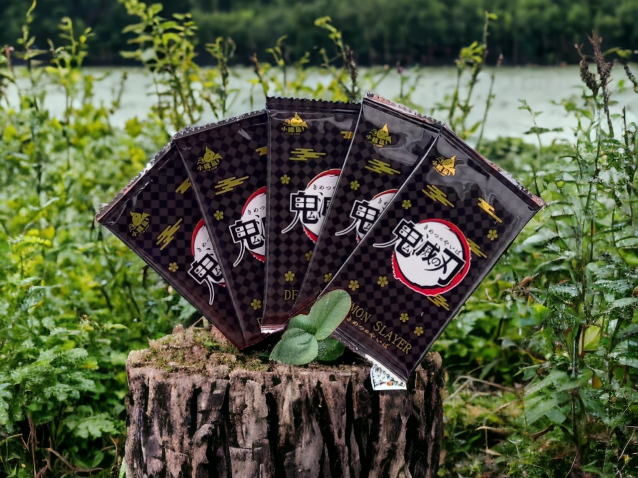 (FULL BOX CAO CẤP) Hộp Thẻ Bài Anime Kimetsu No Yaiba ảnh thẻ nhân phẩm chibi xinh xắn giá rẻ ( hộp 5 pack)