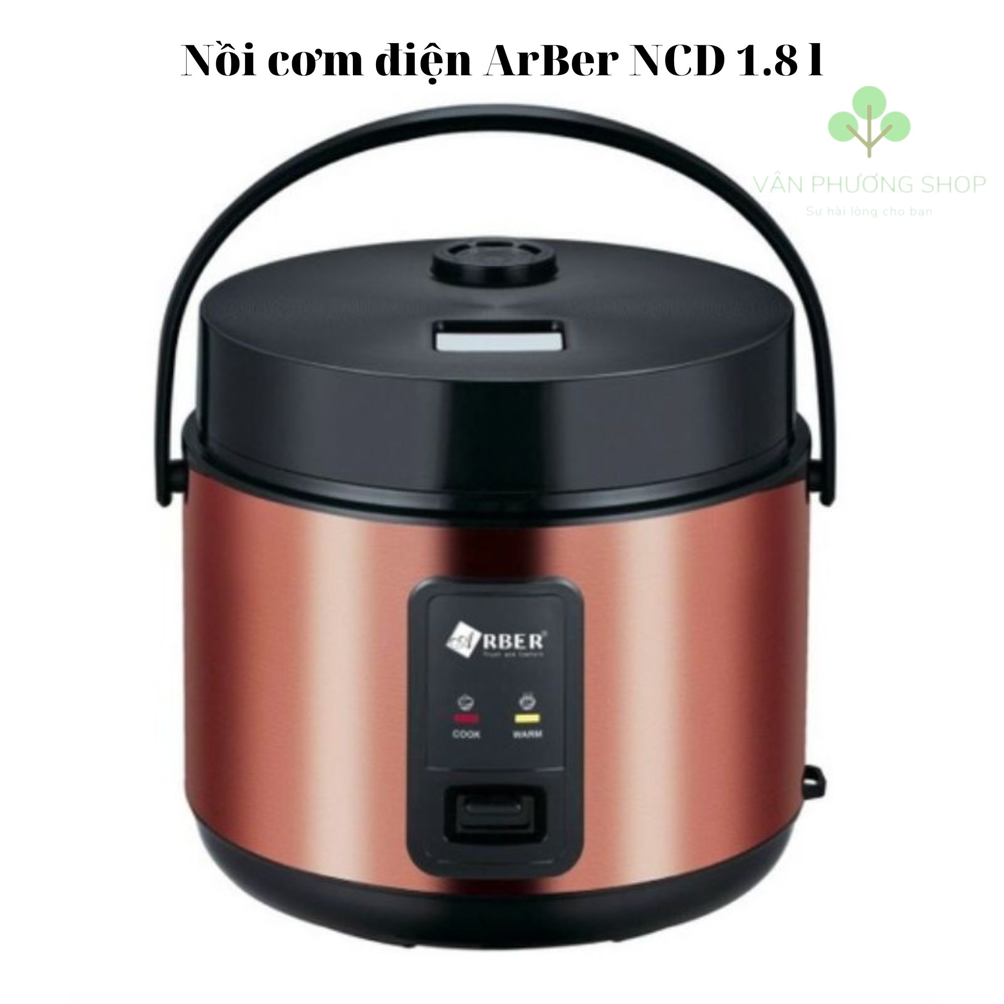 Nồi cơm điện Arber model NCD1.8GOLD dung tích 1,8 lít - Hàng chính hãng