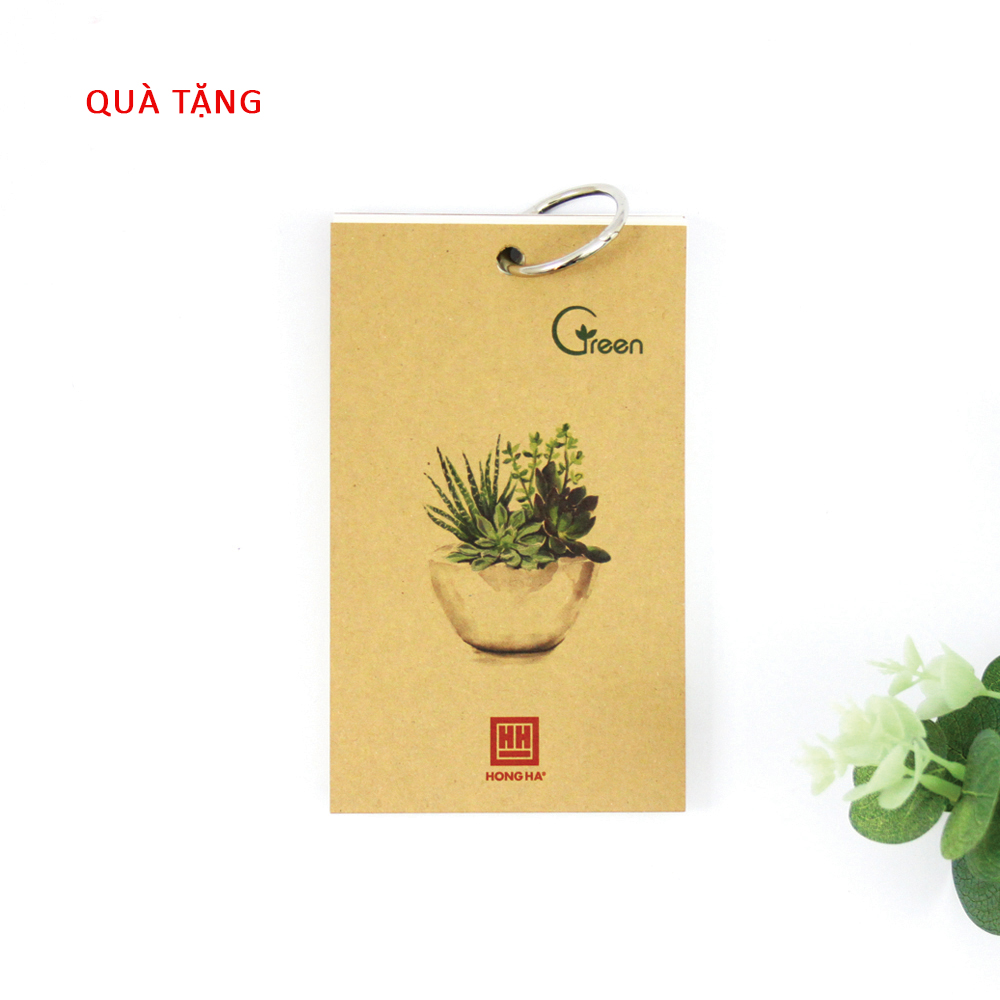 Combo Trung học Hồng Hà &quot;Thông minh&quot; - 10 Vở kẻ ngang Hồng Hà 80tr, Compa, 5 bút semi gel &amp; Túi bút - Tặng sổ Flashcard Eco (màu ngẫu nhiên)