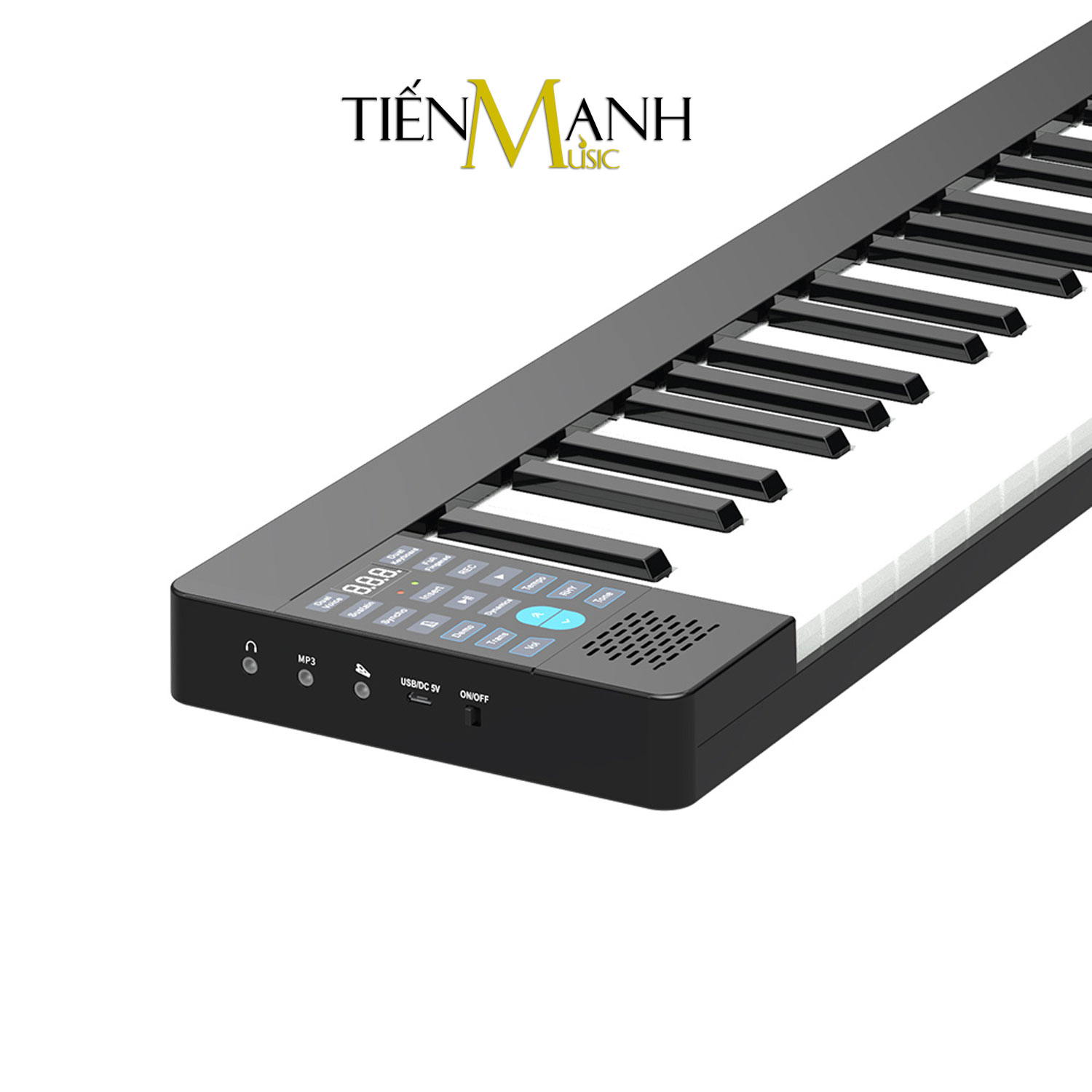 [Gấp Gọn] Đàn Piano Điện Konix PJ88B - 88 Phím Cảm Ứng Lực Có Loa PJ88 (Pin sạc, Bluetooth, Pedal Sustain, Bao Đựng) Hàng Chính Hãng - Kèm Móng Gẩy DreamMaker