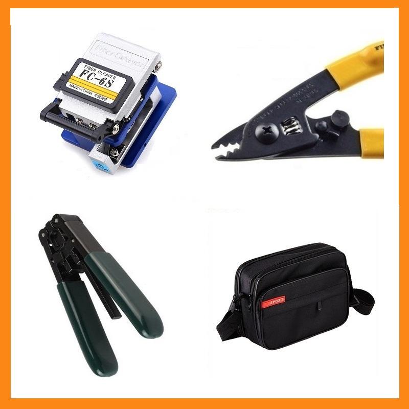 COMBO 4 - Dao cắt sợi quang + Kìm tuốt CFS-3 + Kìm tách vỏ quang + Túi đựng