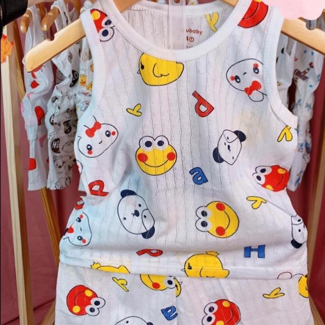 Bộ quần áo sát nách cotton giấy cho bé sơ sinh