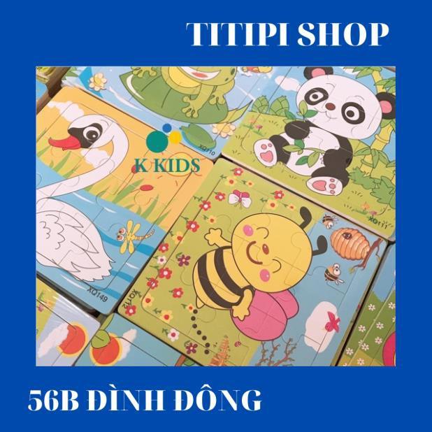 Bộ 3 Tranh Gỗ Ghép Hình Con Vật Ngộ Nghĩnh Cho Bé