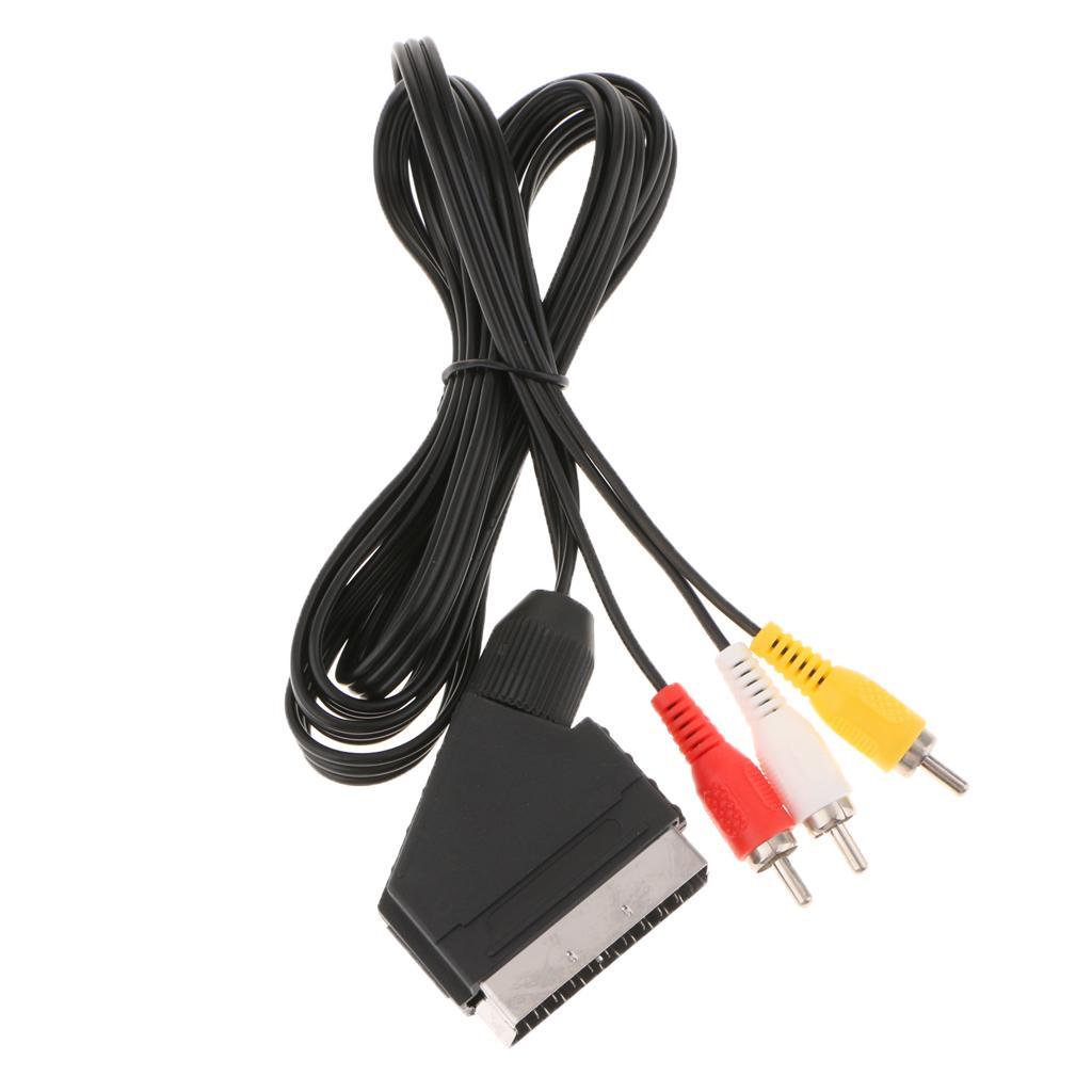 6ft SCART to 3 RCA Phono  Audio Video Component Cable for  NES