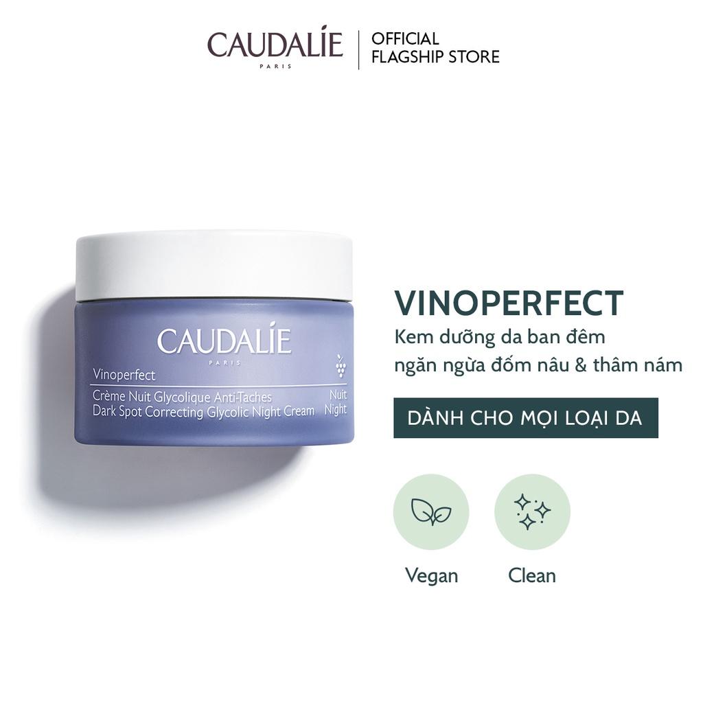 Kem dưỡng ban đêm ngăn ngừa đốm nâu, thâm nám Caudalie Vinoperfect Dark Spot Correcting Glycolic Night Cream 50ml