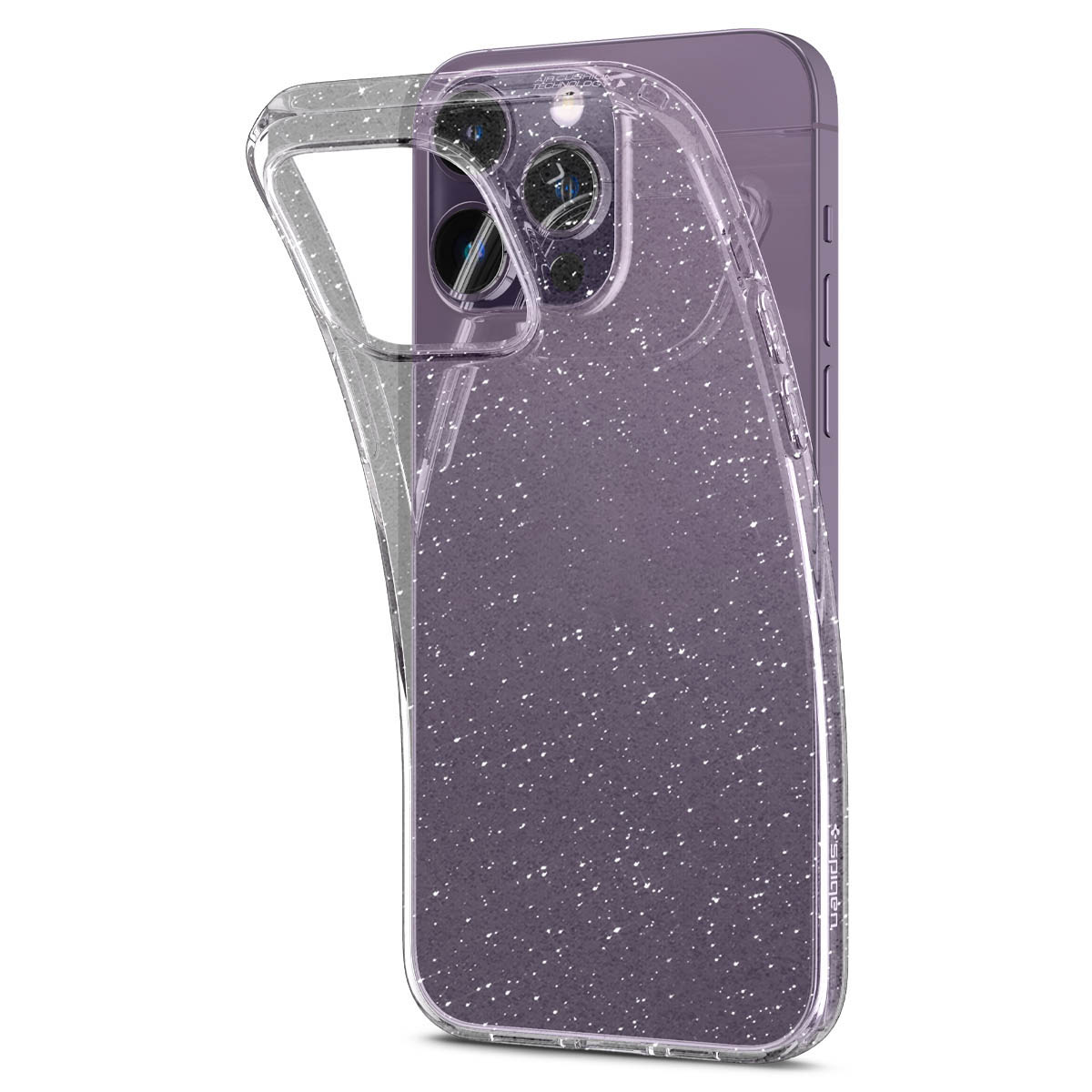 Ốp lưng Spigen Liquid Crystal Glitter Crytal Quartz cho iPhone 14 Plus/ 14 Pro/14 Pro Max - Thiết kế đẹp mắt, chống sốc, viền camera cao - Hàng chính hãng