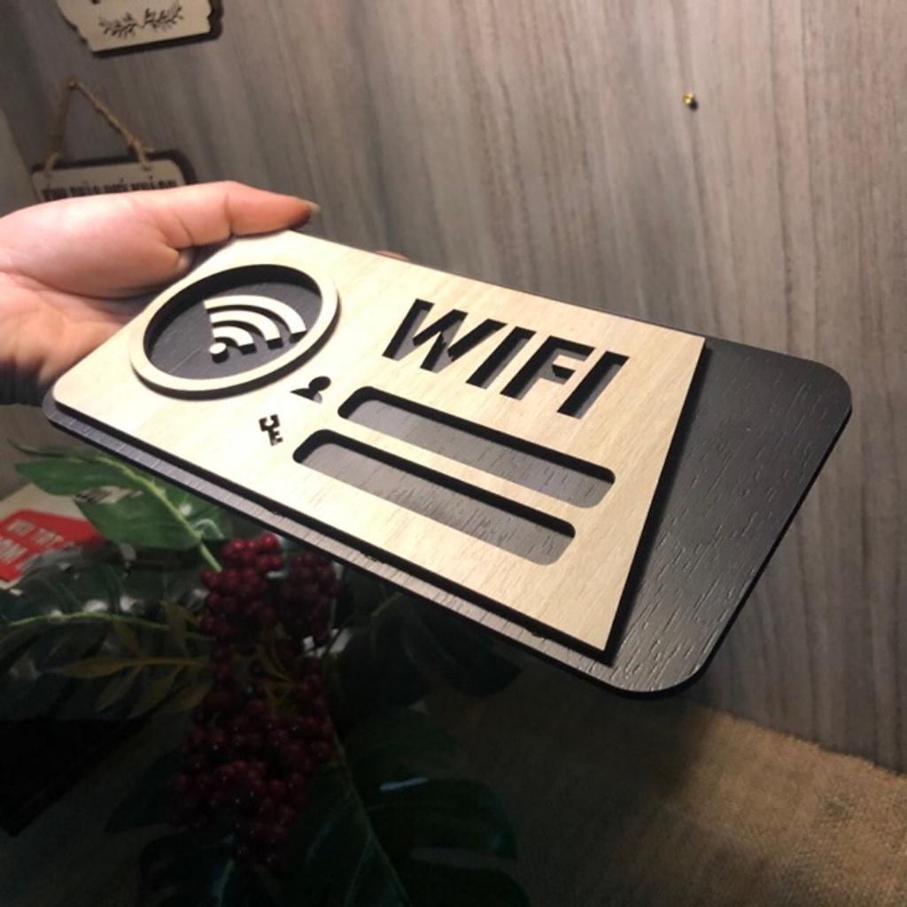 Tranh gỗ treo tường_Bảng gỗ trang trí wifi password F02_CRN_01