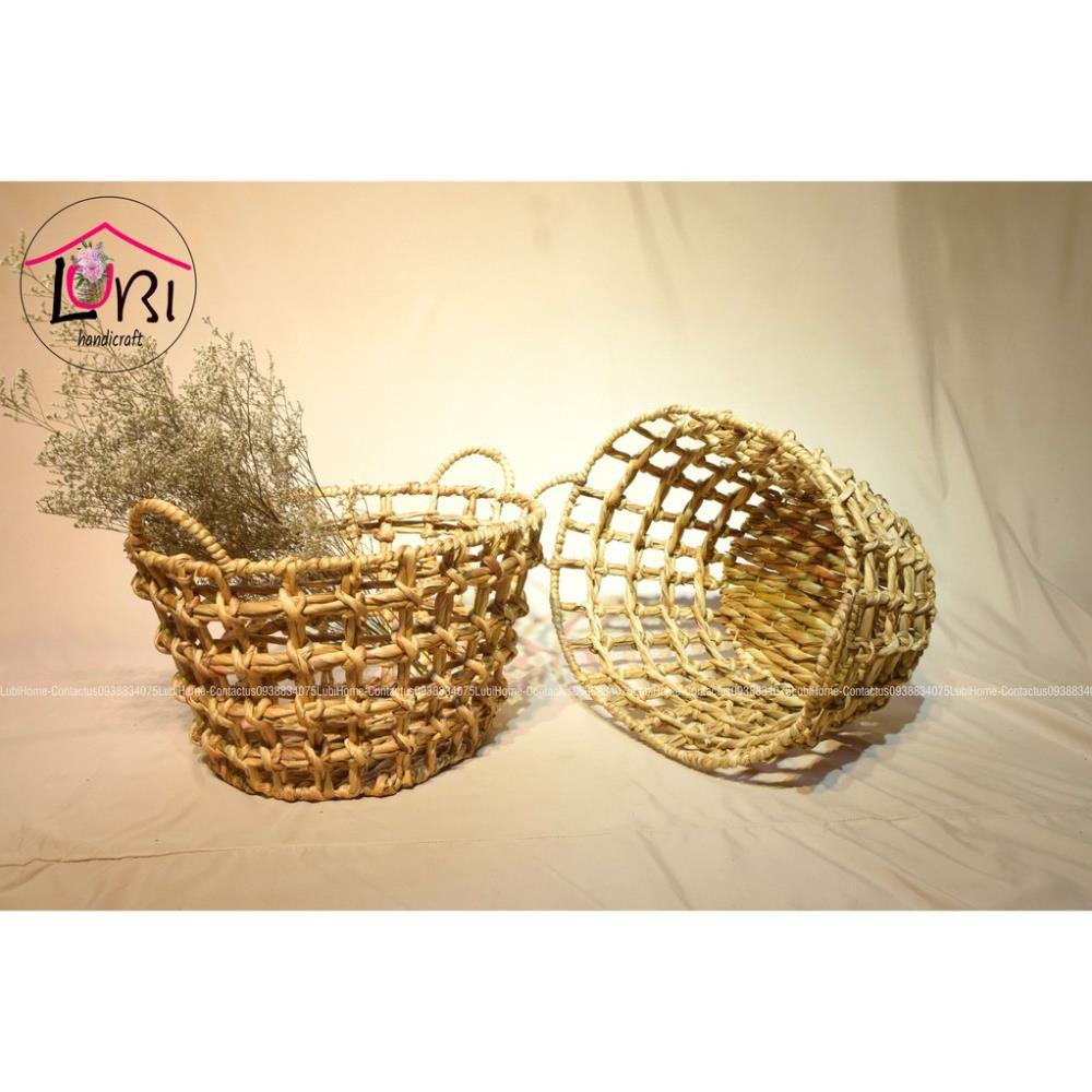- Sọt đựng đồ lục bình hình oval - đơn giản, sang trọng