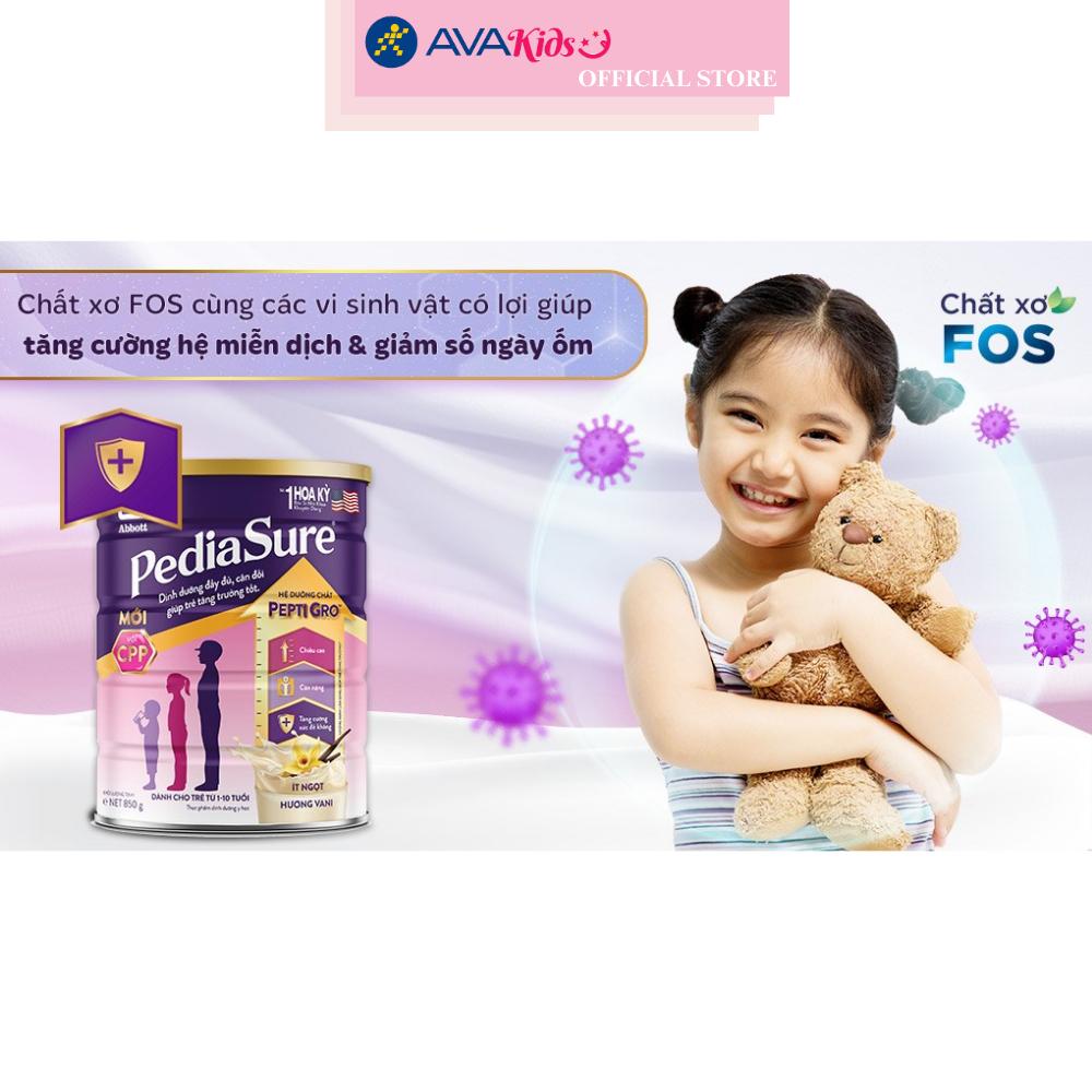 Sữa bột Abbott PediaSure BA hương vani 850g (1 - 10 tuổi)