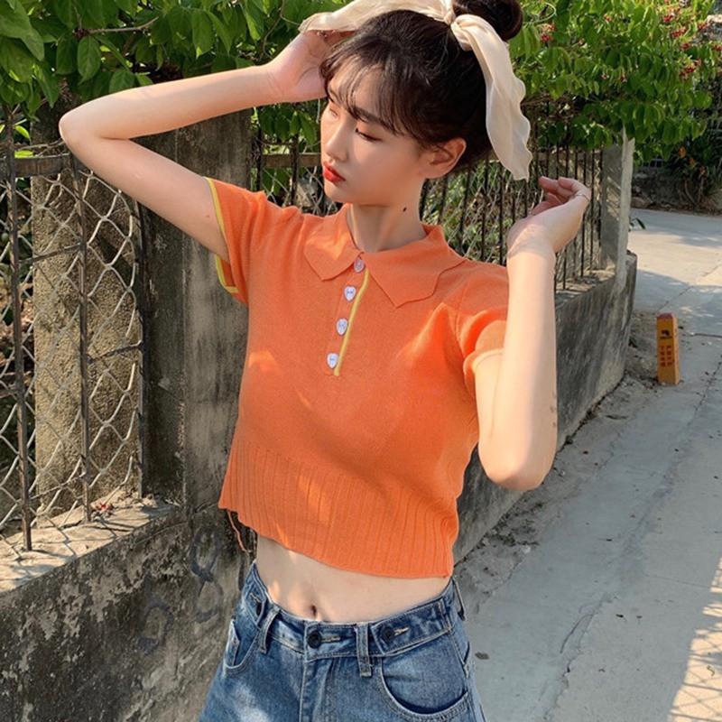Áo Thun Nữ Ngắn Tay Cổ Tròn Thời Trang