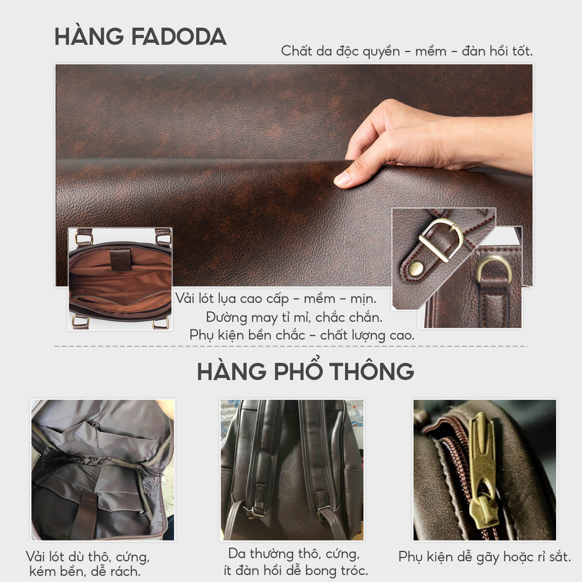 Cặp công sở thời trang unisex đa năng FADODA FCD305