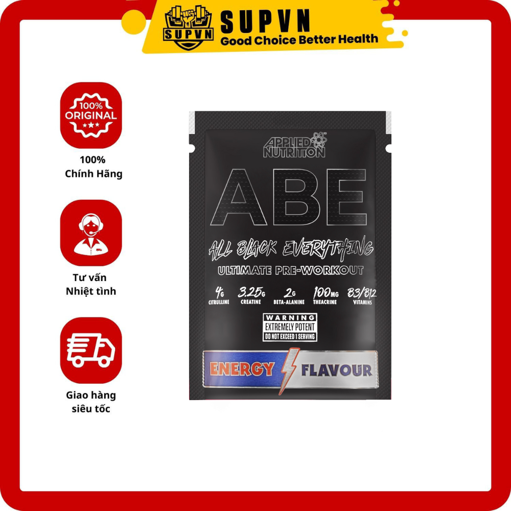 Abe Pre workout - Tăng sức mạnh tập luyện - Gói dùng thử Sample ABE Pre workout