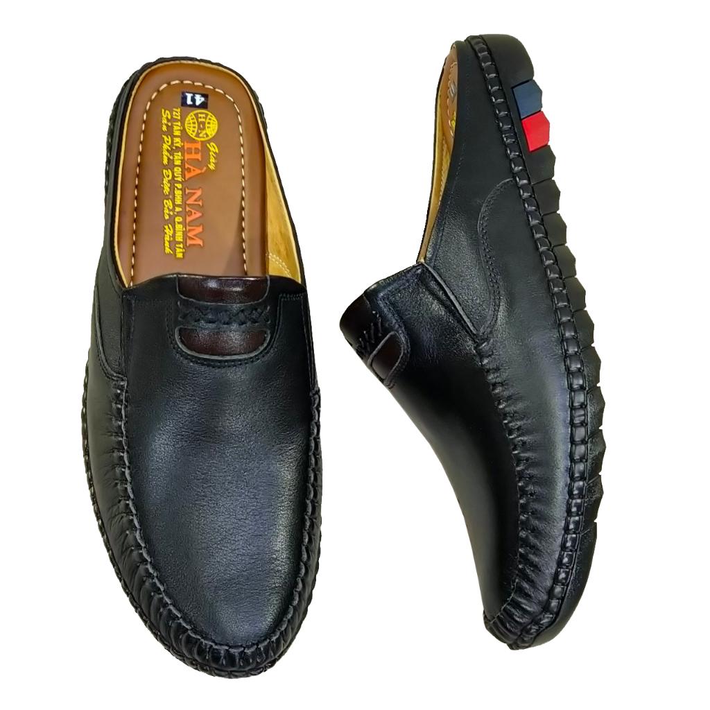 Dép Bít Mũi Nam HÀ NAM Da Bò Thật Cao Cấp GSB20140
