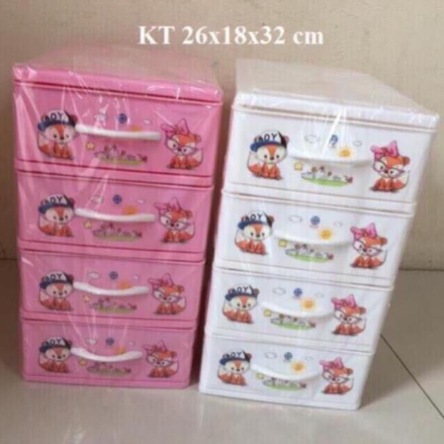 Tủ nhựa mini 4 tầng Việt Nhật $