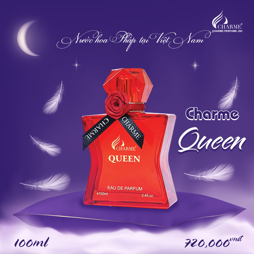 Nước hoa nữ sang trọng Charme Queen 10ml chai Test mùi hương nồng nhiệt tươi mát của hoa hồng lưu hương lâu