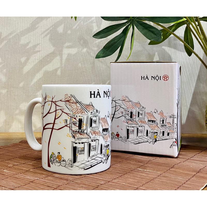 Ly uống nước vẽ cảnh Hà Nội. Gốm sứ Bát Tràng