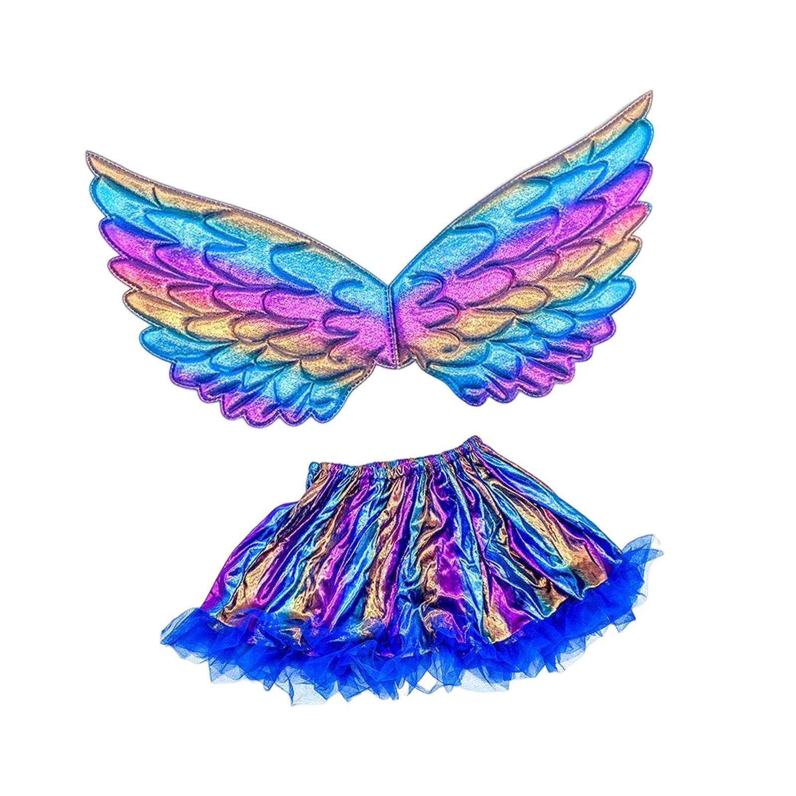 Girls Butterfly Wing Costume Dress up Fairy Tutus Apparel for Halloween Party