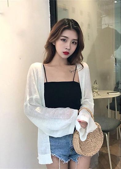 Áo khoác nữ cardigan len mỏng quảng châu hot