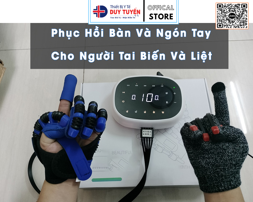 Máy Tập Phục Hồi Bàn Tay Cho Người Liệt Cao Cấp Nhiều Chế Độ Tập Kết Hợp Các Ngón Tay Giúp Người Bệnh Phục Hồi Nhanh