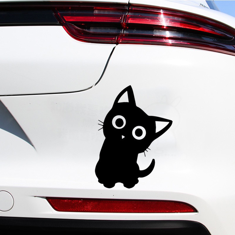 Miếng dán Decal trang trí xe Ô Tô xe hơi, Xe Máy chống thấm nước, hình mèo CUTE