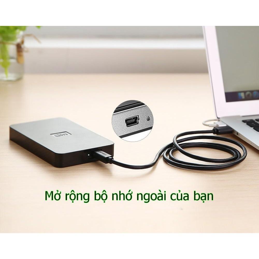 Cáp Mini Usb Ra Usb 2.0 Dài 0,5M Chính Hãng Ugreen 10354,10355