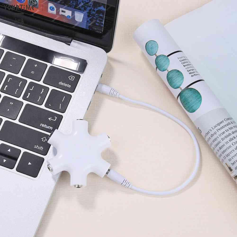 Dây Cáp Âm Thanh 3.5mm Chia 1 Đầu Đực Sang 5 Đầu Cái Tiện Dụng