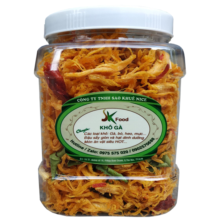 500G KHÔ GÀ LÁ CHANH THƯƠNG HIỆU SK FOOD LOẠI ĐẶC BIỆT