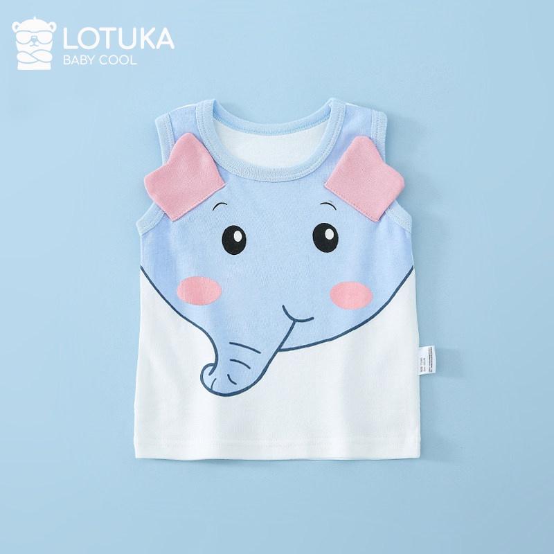Áo ba lỗ bé trai bé gái LOTUKA dễ thương, quần áo cho bé mặc nhà, Bộ quần áo trẻ em mùa hè 4-18kg