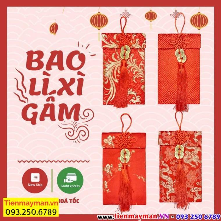 Bao Lì Xì Vải Gấm Cao Cấp Ngày Tết