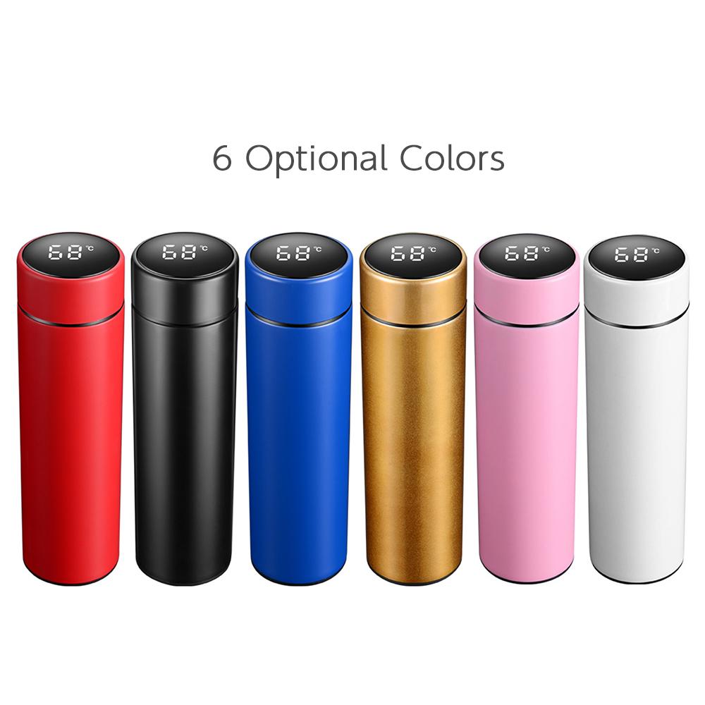 Bình cách nhiệt 500ml thông minh với màn hình LCD cảm ứng, chất liệu thép không gỉ