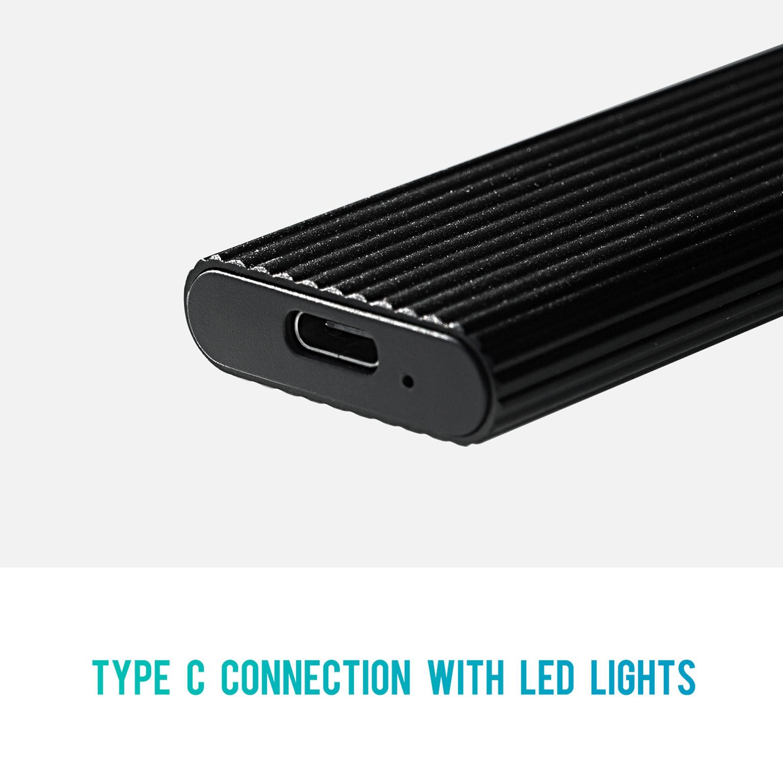 External M.2 NVME to USB 3.1 Enclosure Adapter, M.2 SSD Case with Type-C for 2230 2242 2260 NVMe SSD Content Designers 2TB