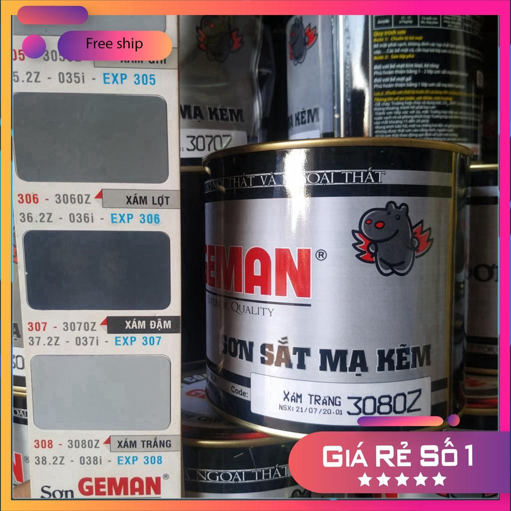 Sơn sắt mạ kẽm GEMAN màu trắng