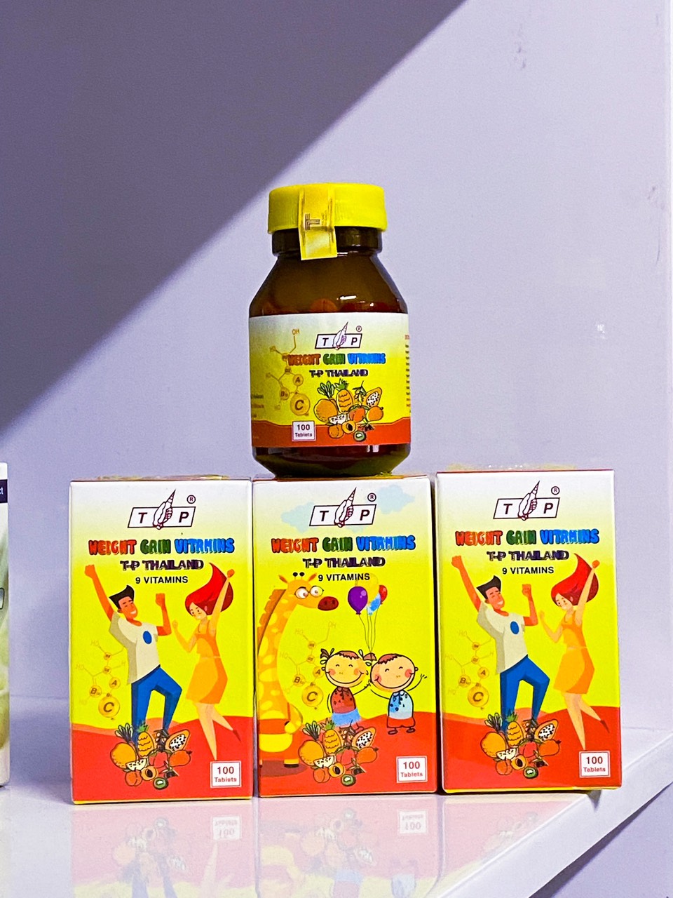 9 Vitamin TP Tăng Cân Thái Lan, Cải Thiện Cân Nặng hộp 100 viên dùng cho người từ 3 tuổi trở lên