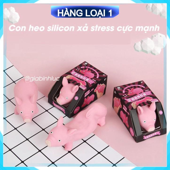 Hộp quà Heo bóp mềm silicon, Lợn co dãn đàn hồi đồ chơi ngộ nghĩnh, xả stress giải tỏa căng thẳng