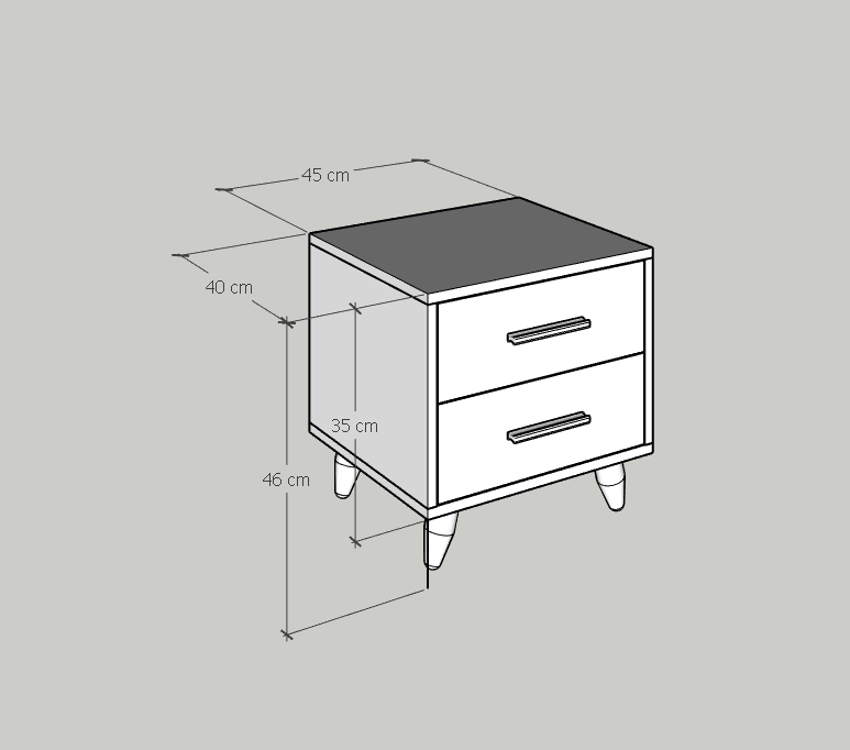 [Happy Home Furniture] OSRI, Táp đầu giường  - chân gỗ chéo ,  45cm x 40cm x 45cm ( DxRxC), THK_024