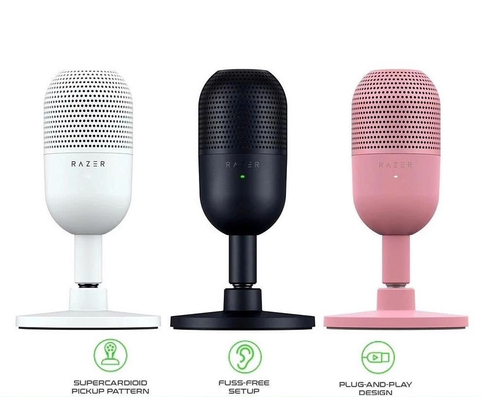 Micro USB Mic Thu Âm Condenser Podcast, Livestream, Radio, ASMR Microphone Phòng Thu Studio PC Microphone Chuyên Nghiệp Thu Âm Rõ Nét Chống Ồn Độ Nhậy Cao LED MÀU HỒNG - Hàng Chính Hãng