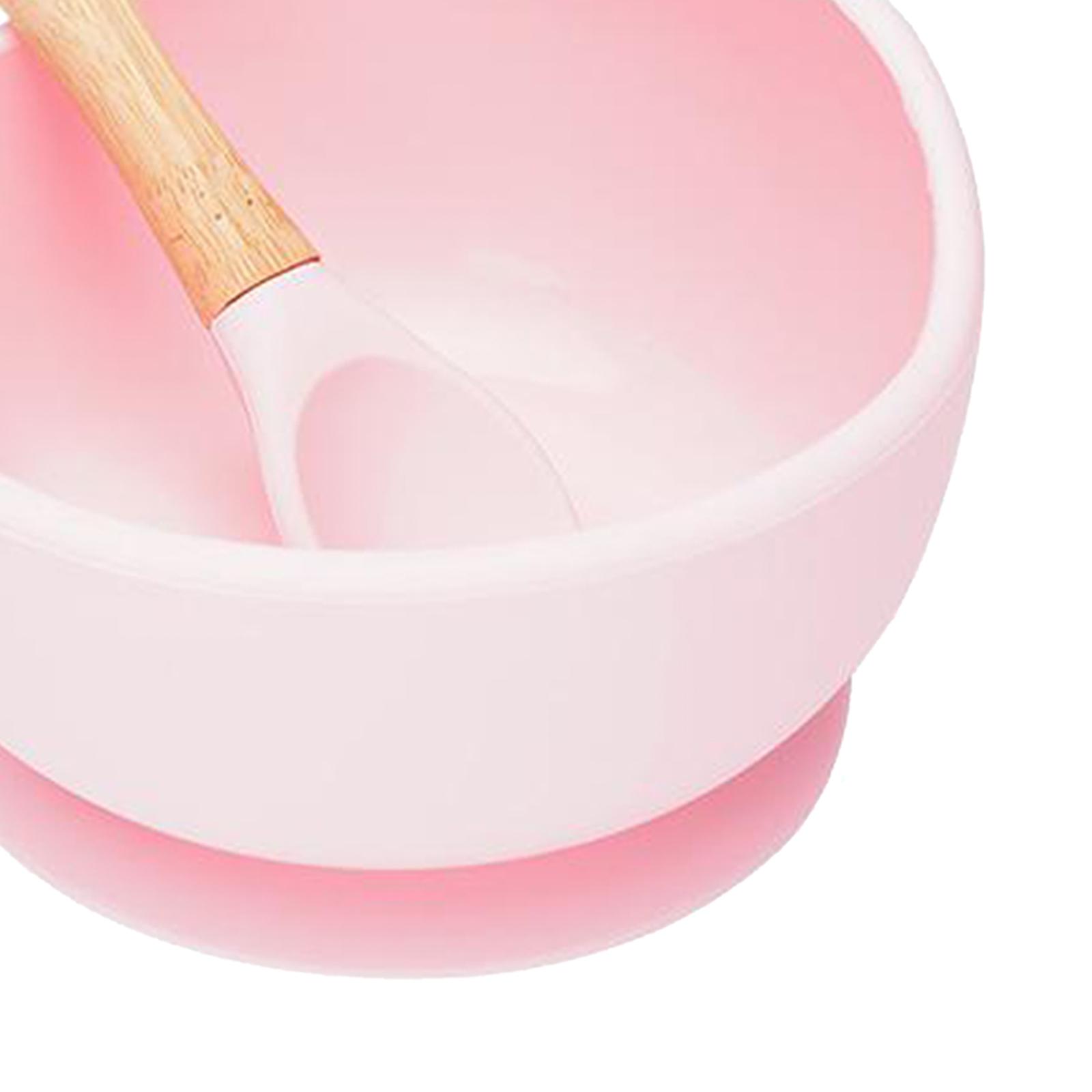 Food Grade Baby Suction Bowl with Bamboo Spoon Training Feeding Tableware Safety for Kids Toddlers BPA Free Dishwasher