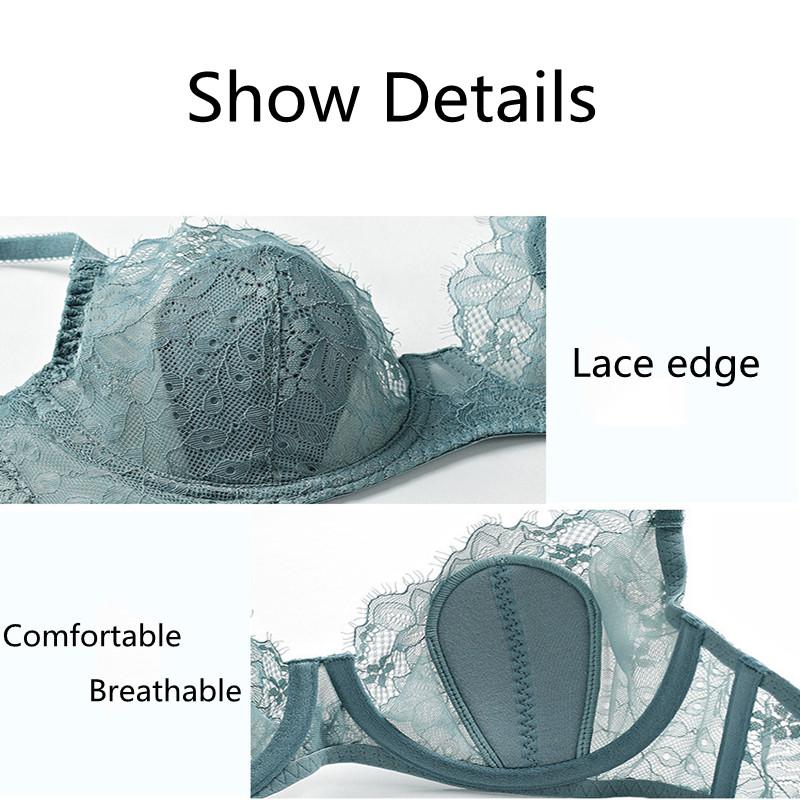 Áo Ngực Sexy Người Phụ Nữ Phối Ren Quần Lót Áo Ngực Áo Lót Nội Y D E Cup Mỏng Thoải Mái Và Creathable