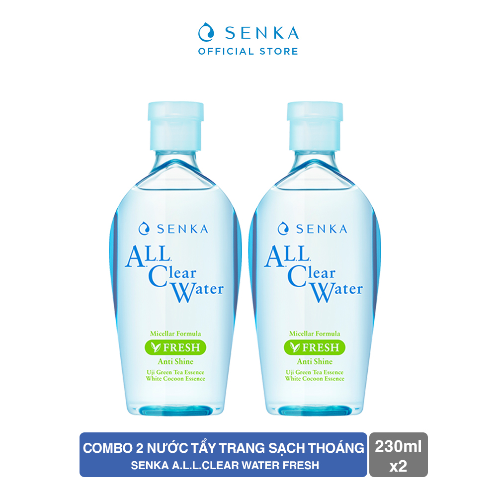 Combo 2 Nước tẩy trang Senka A.L.L.Clear Water Fresh 230ml