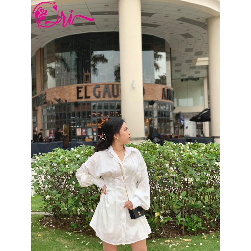 Đầm sơ mi thiết kế cao cấp Ori Clothing là Váy nữ vải phi sang trọng