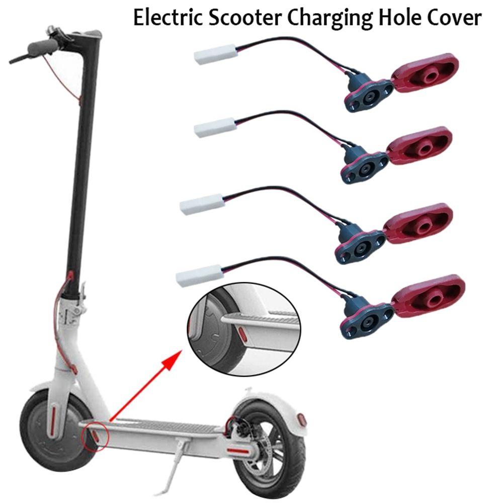 1/2 Chiếc Xe Điện Lỗ Sạc Bao Da Với Cáp Sạc Cổng Sạc Nhựa Chống Nước Dành Cho Xiaomi M365 xe Tay Ga Color: 2pcs